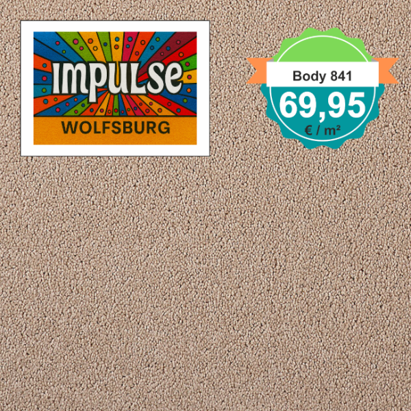 Girloon Body Teppichboden sanddorn – Draufsicht